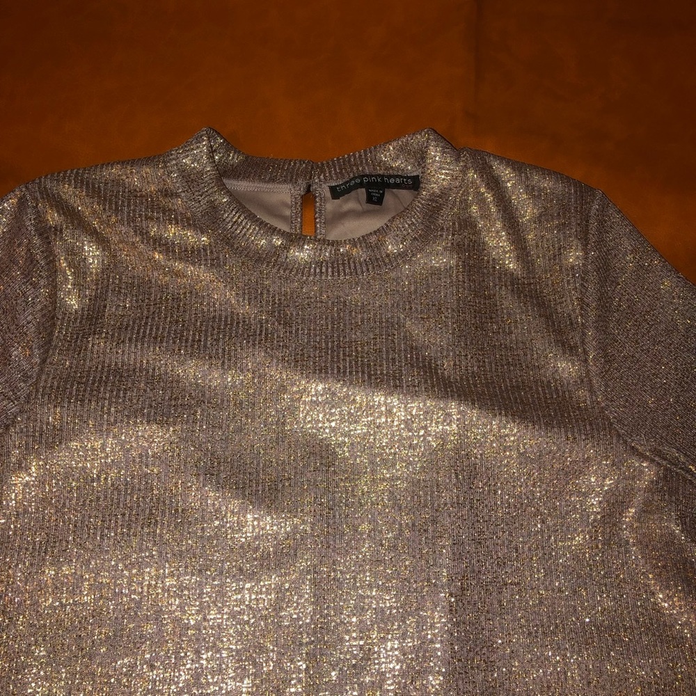 Like New Shimmer Gold XL Mini Dress
